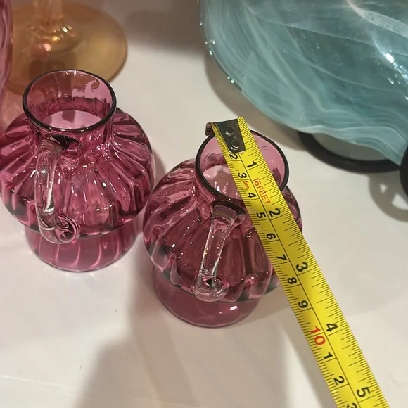 Set of vintage art glass